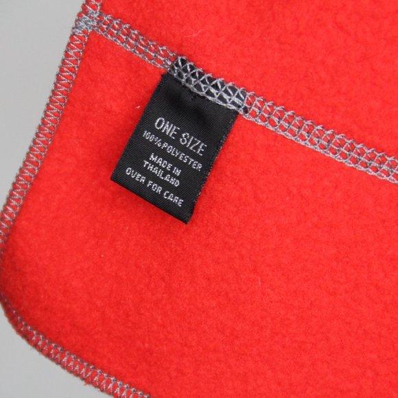 VINTAGE Structure Brand Fleece Scarf 1990's Y2K Red Rare - Picture 6 of 6